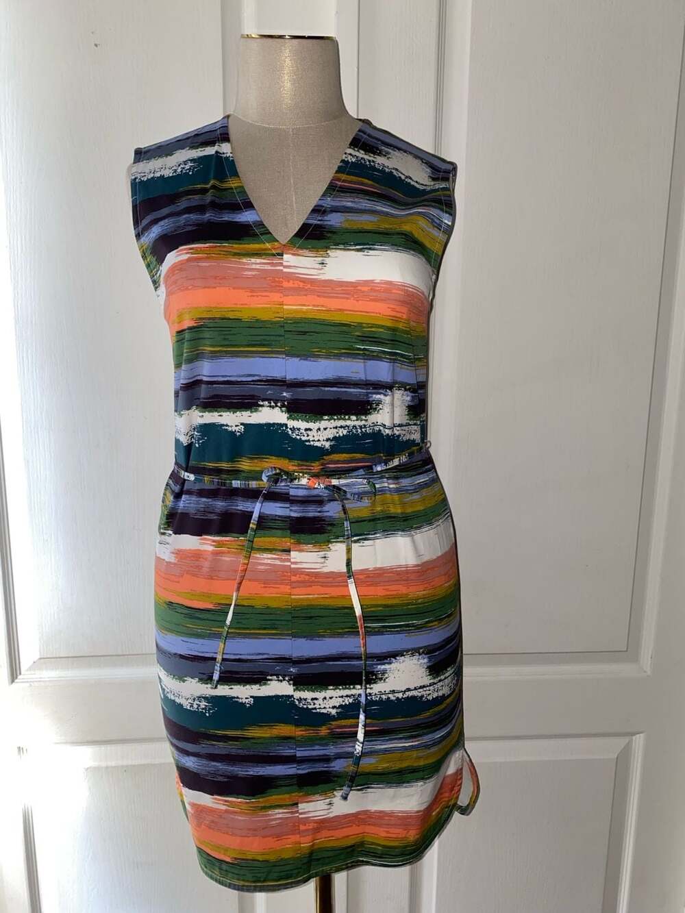 Kate Spade Saturday Brush Stroke Print Sleeveless Shift Dress
